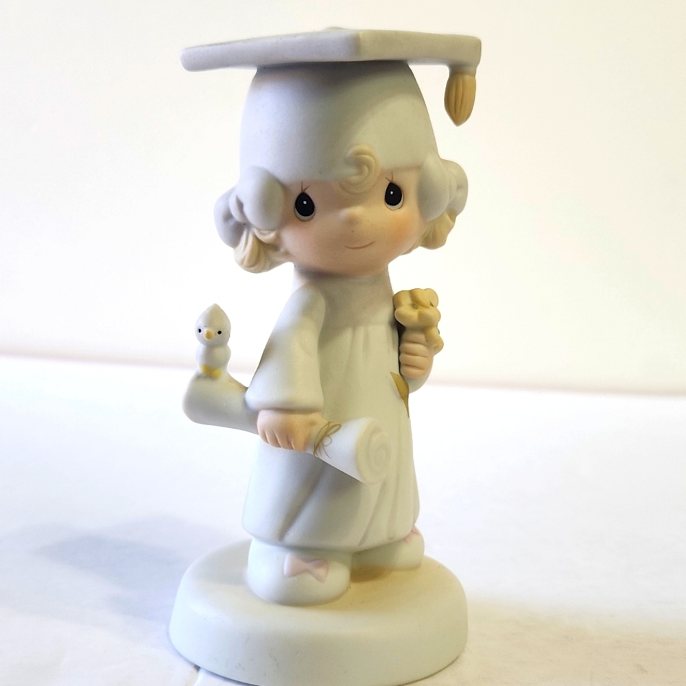 Vintage Jonathan & David Girl Graduation Figurine with Cap and Diploma